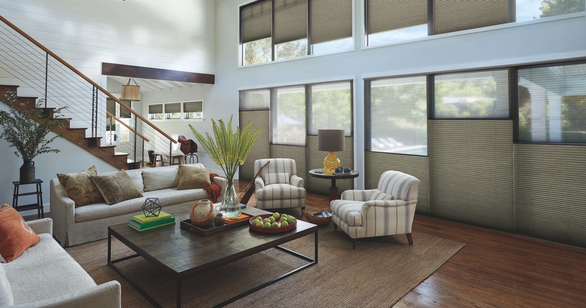 Beating the Winter Slump near Milton, Georgia (GA) with custom Duette® Cellular Honeycomb Shades.