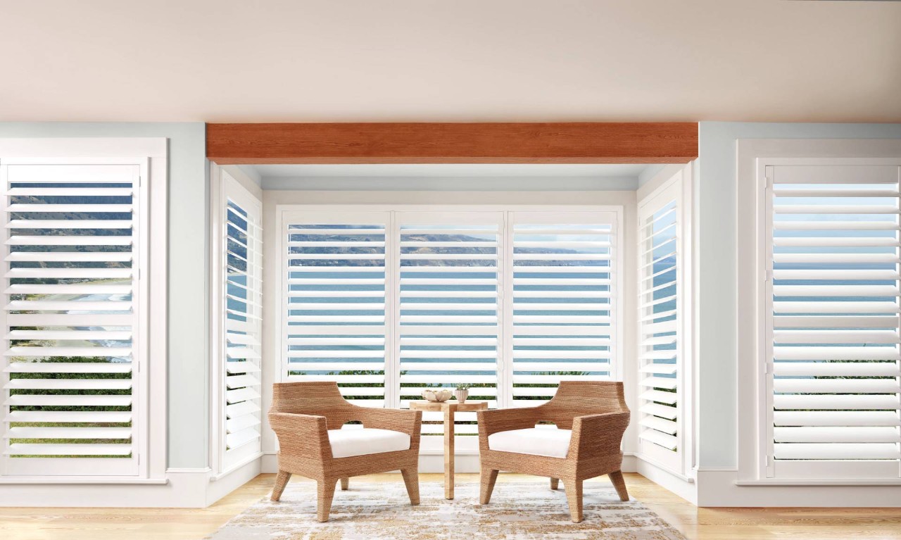 Hunter Douglas Palm Beach™ Polysatin™ Vinyl Shutters near Alpharetta, Georgia (GA)
